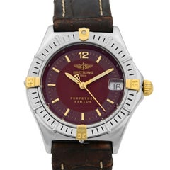 Breitling Sirius Perpetuel Rare Burgundy Dial Quartz Ladies Watch B62021