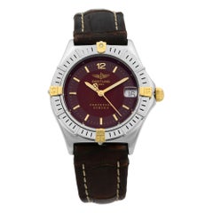 Breitling Sirius Perpetuel Rare Burgundy Dial Quartz Ladies Watch B62021