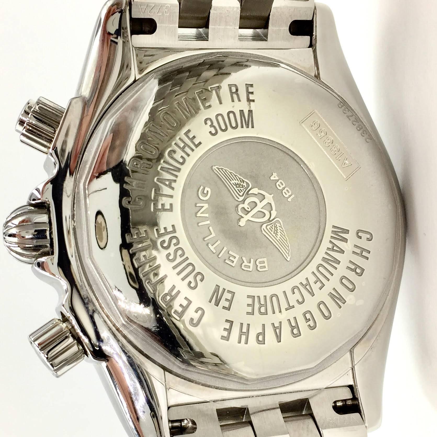 Breitling Stainless Mother-of-Pearl Diamond Evolution Chronometre Wristwatch In New Condition In Pikesville, MD