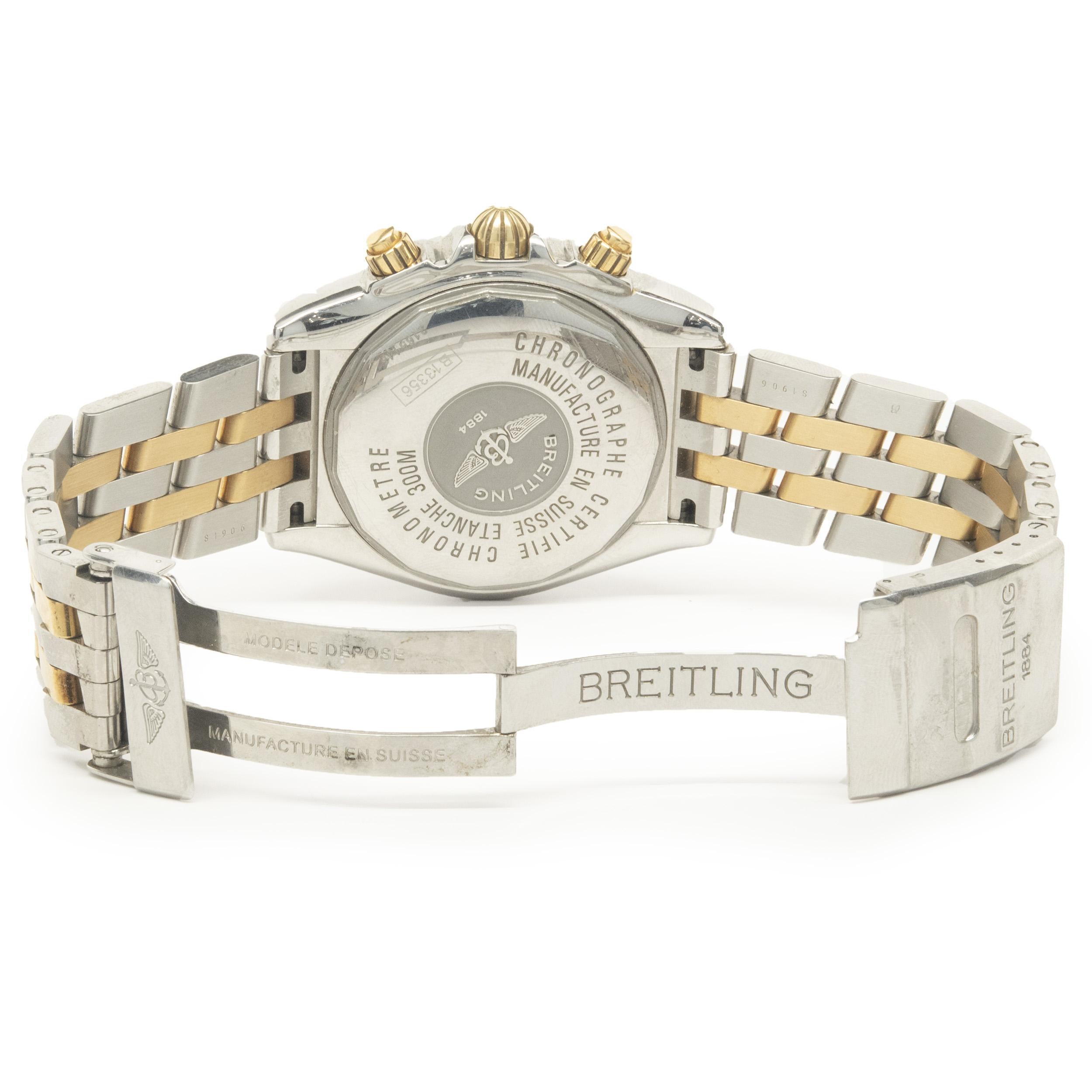 Men's Breitling Stainless Steel & 18 Karat Yellow Gold Chronomat Evolution