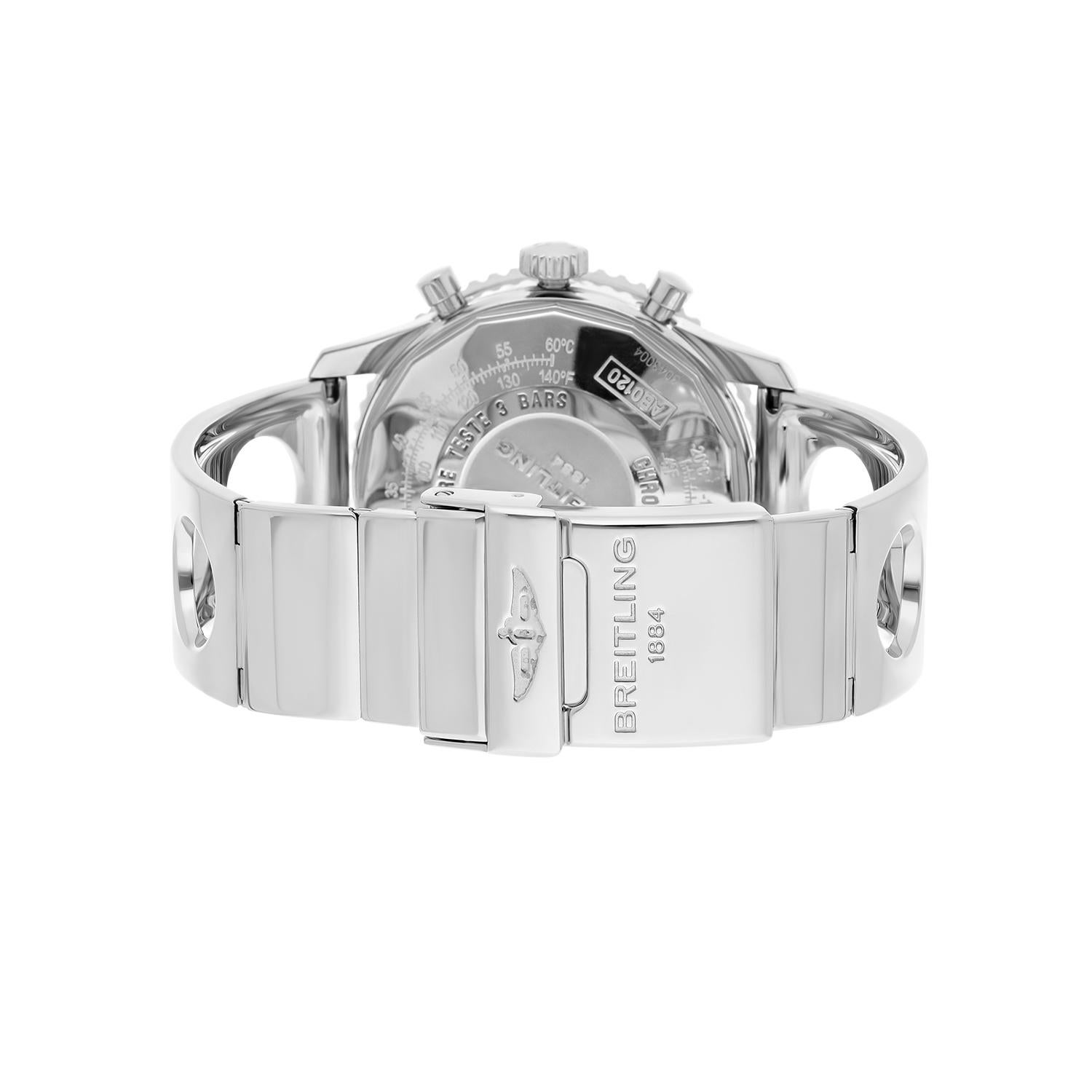 Breitling Stainless Steel 42mm Navitimer Chronograph AB0120 Air Racer Bracelet For Sale 1