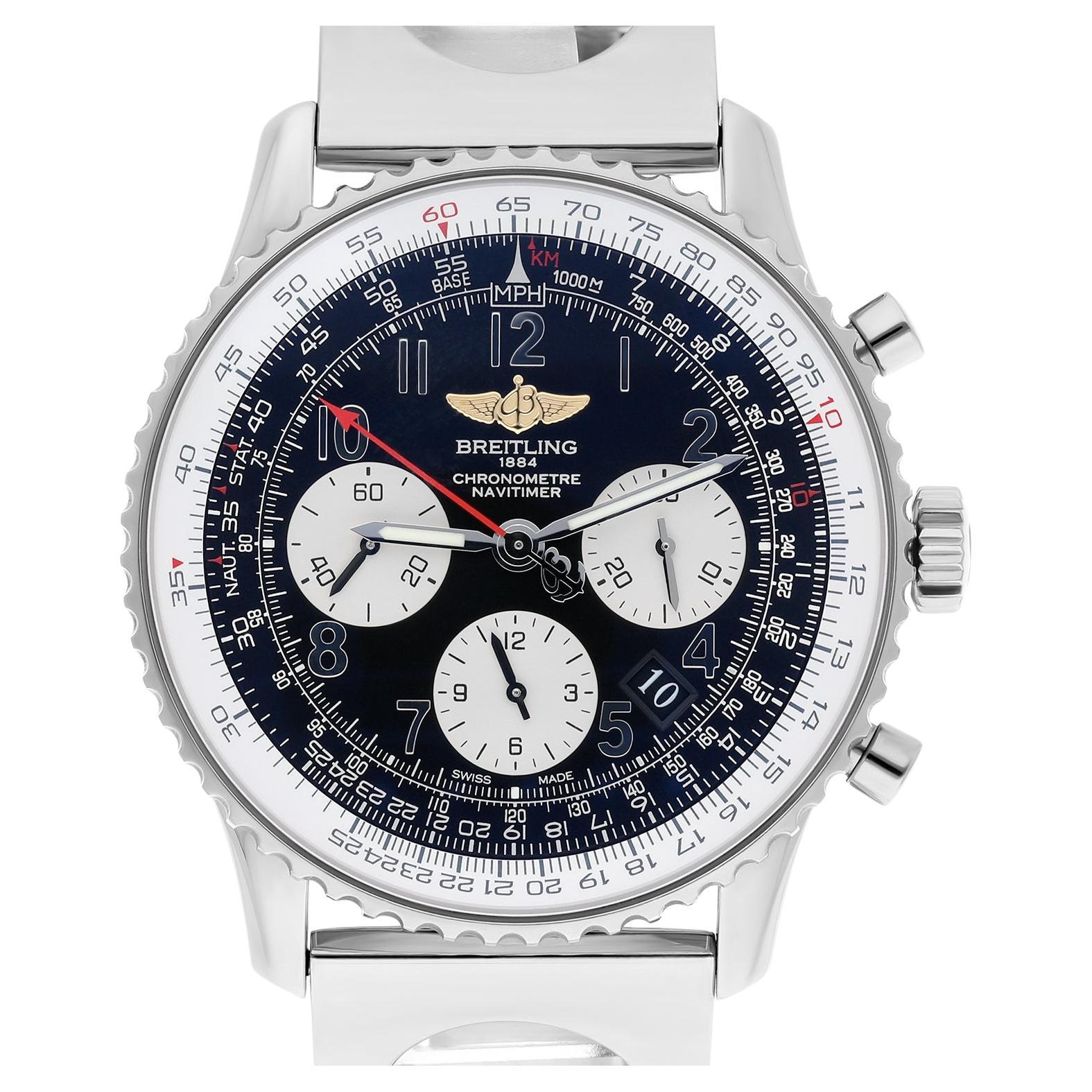 Breitling Edelstahl 42mm Navitimer Chronograph AB0120 Air Racer Armband