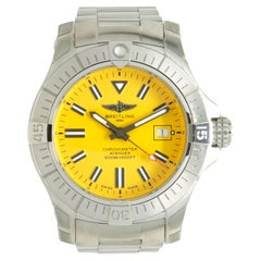 Used Breitling Stainless Steel Avenger Seawolf Yellow Dial 45