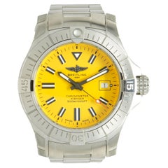 Montre Breitling Avenger Seawolf jaune en acier inoxydable 45