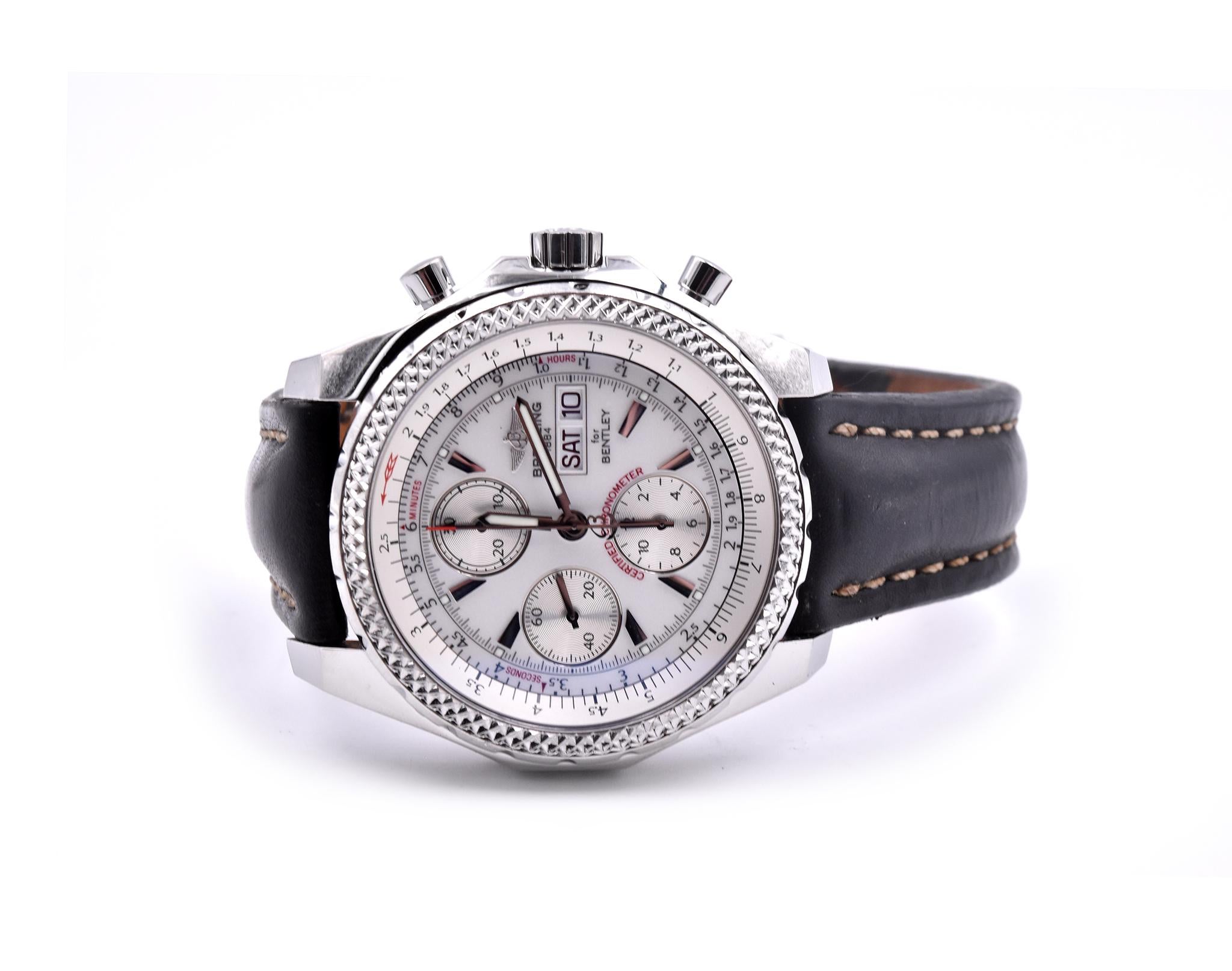 Breitling Stainless Steel Bentley GT Watch Ref. A13362 In Excellent Condition In Scottsdale, AZ