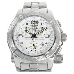 Breitling Stainless Steel Chronograph Date Emergency Beacon Wristwatch