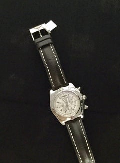 Breitling Stainless Steel Chronomat B01 Automatic Wristwatch with Silver Dial