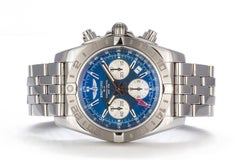 Breitling Edelstahl Chronomat GMT blaues Zifferblatt Automatikuhr AB0420