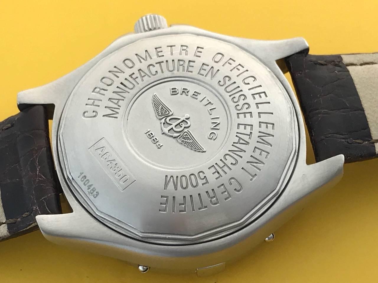 Contemporary Breitling Stainless Steel Colt-Ocean Quartz Wristwatch Ref A64350