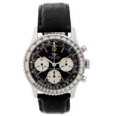 Breitling Stainless Steel Navitimer Chronograph Manual Wristwatch Ref 806