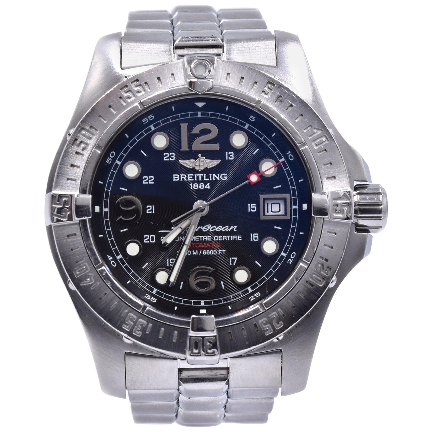 Breitling Stainless Steel Super Ocean Steel Fish