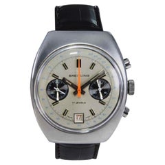 Breitling Edelstahl Tonneau Shape Chronograph Uhr