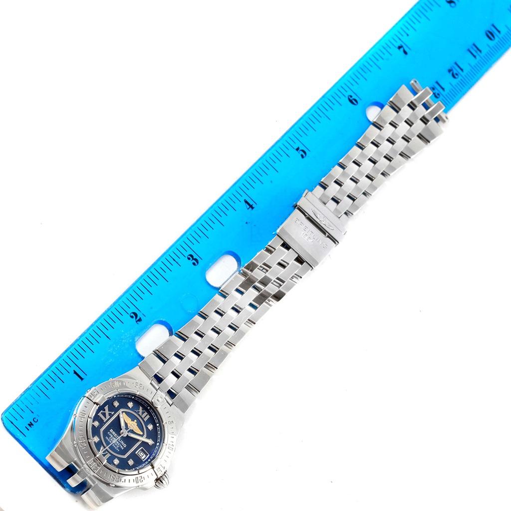 Breitling Starliner Blue Diamond Dial Steel Ladies Watch A71340 6