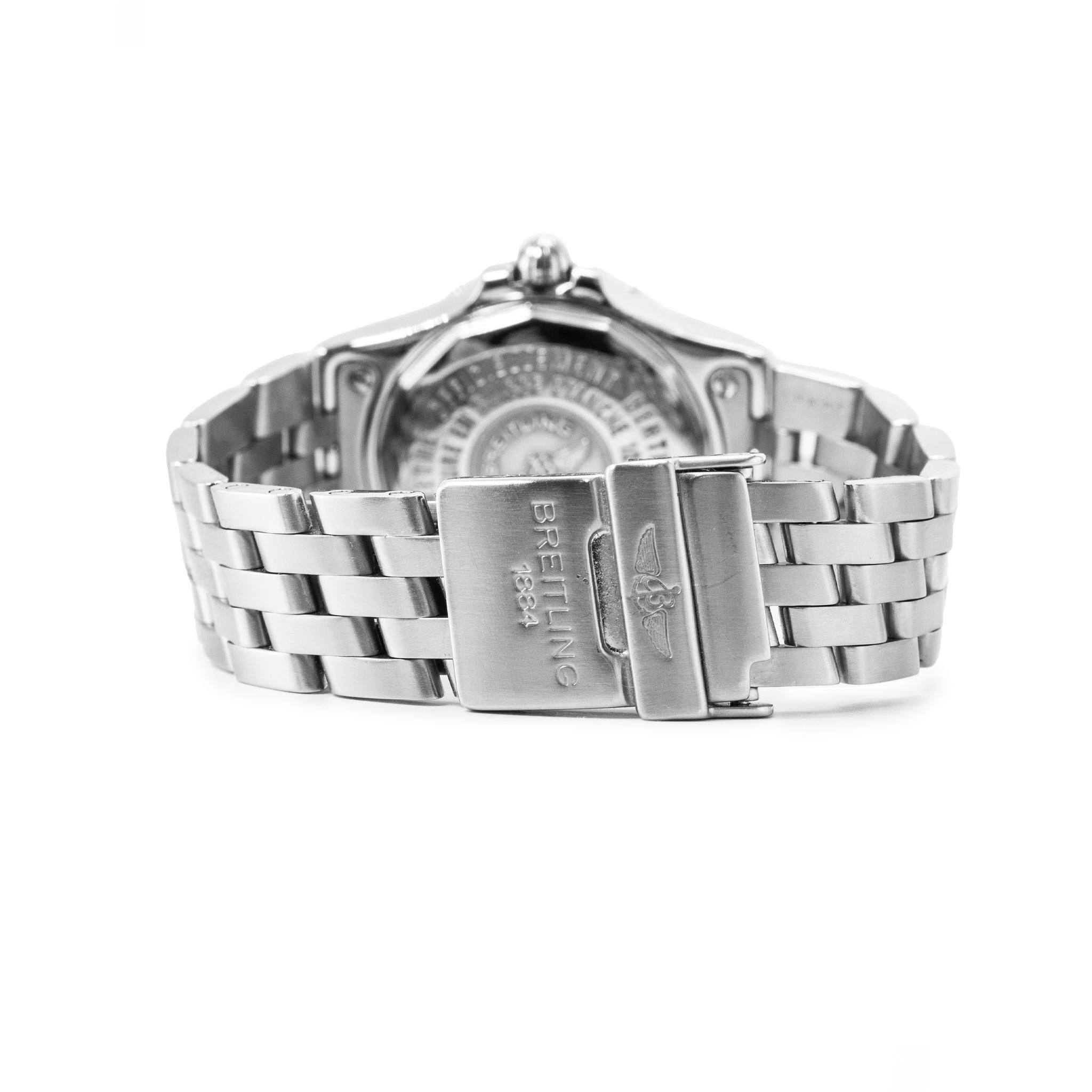Orologio Breitling Starliner Chronometre 30MM A71340 Mop Diamond Bezel Steele In condizioni ottime in vendita a Houston, TX