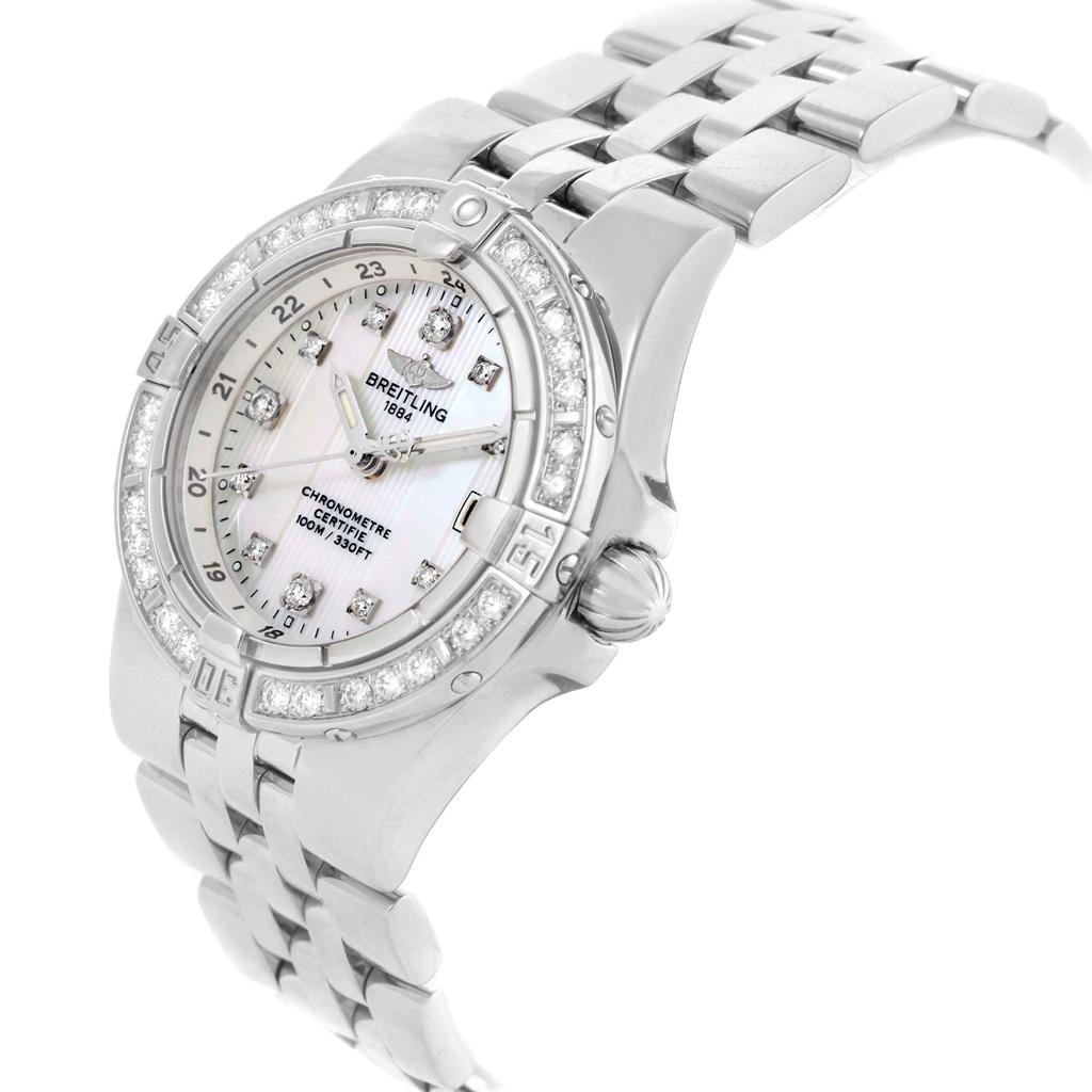 breitling starliner diamond bezel