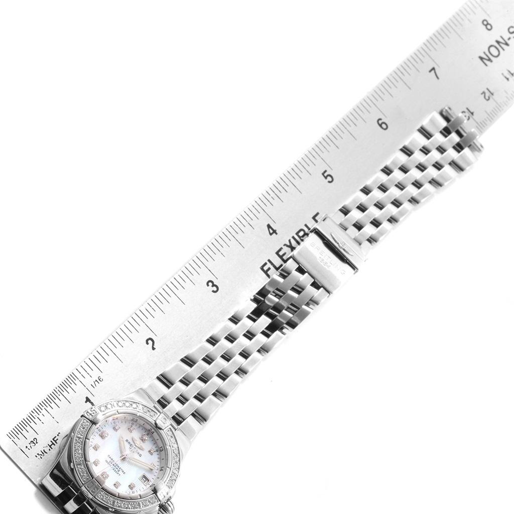 Breitling Starliner Mother of Pearl Diamond Ladies Watch A71340 For Sale 2