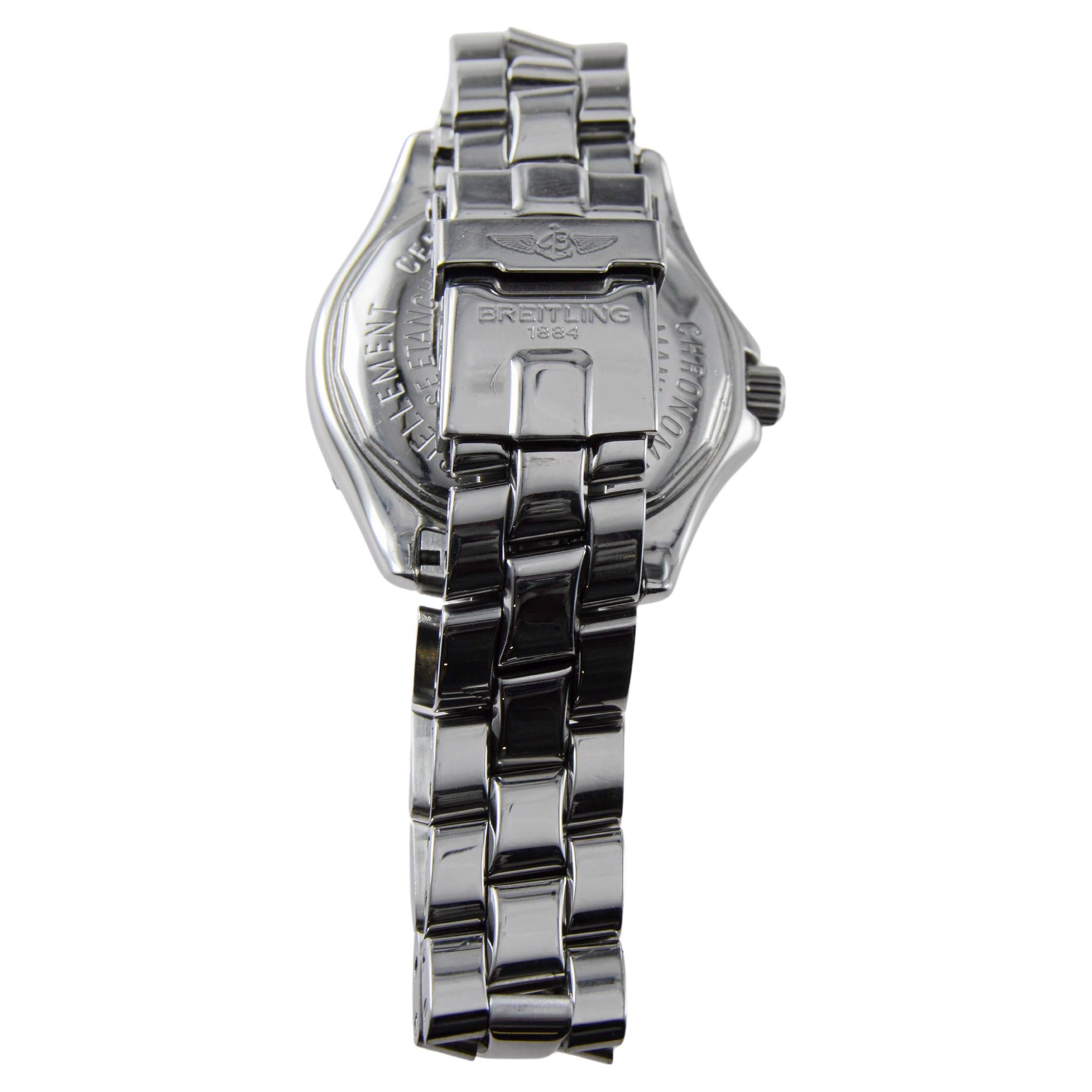 Breitling Stahl Damen Colt Oceane Quarzuhr circa 2003 in neuem Zustand im Angebot 10