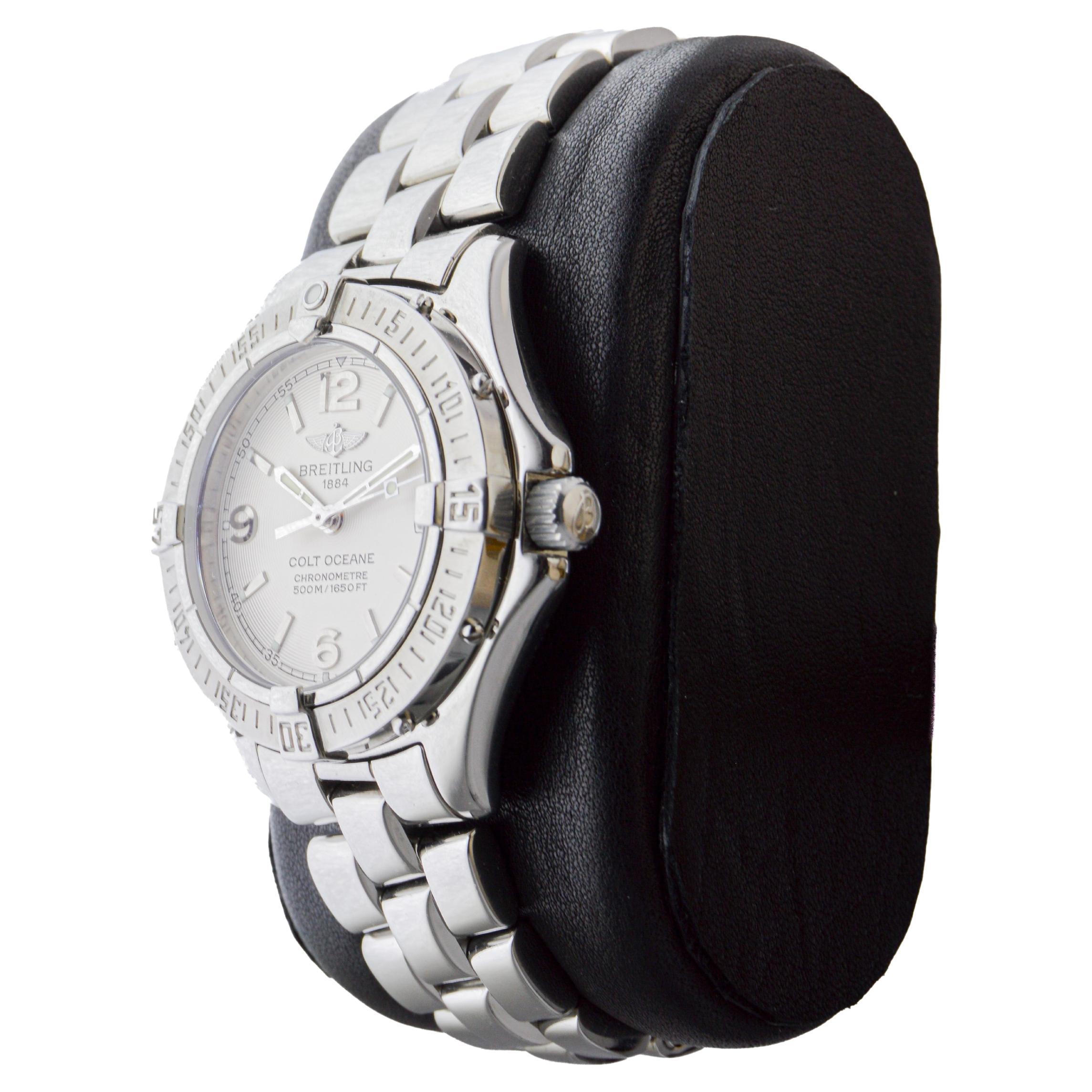 Breitling Stahl Damen Colt Oceane Quarzuhr circa 2003 in neuem Zustand im Angebot 5