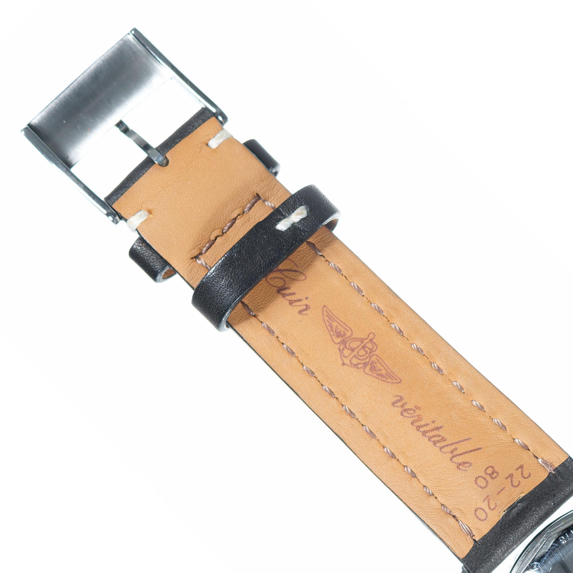 Breitling Stahl Old Navitmer Herren-Chronograph-Armbanduhr im Angebot 2
