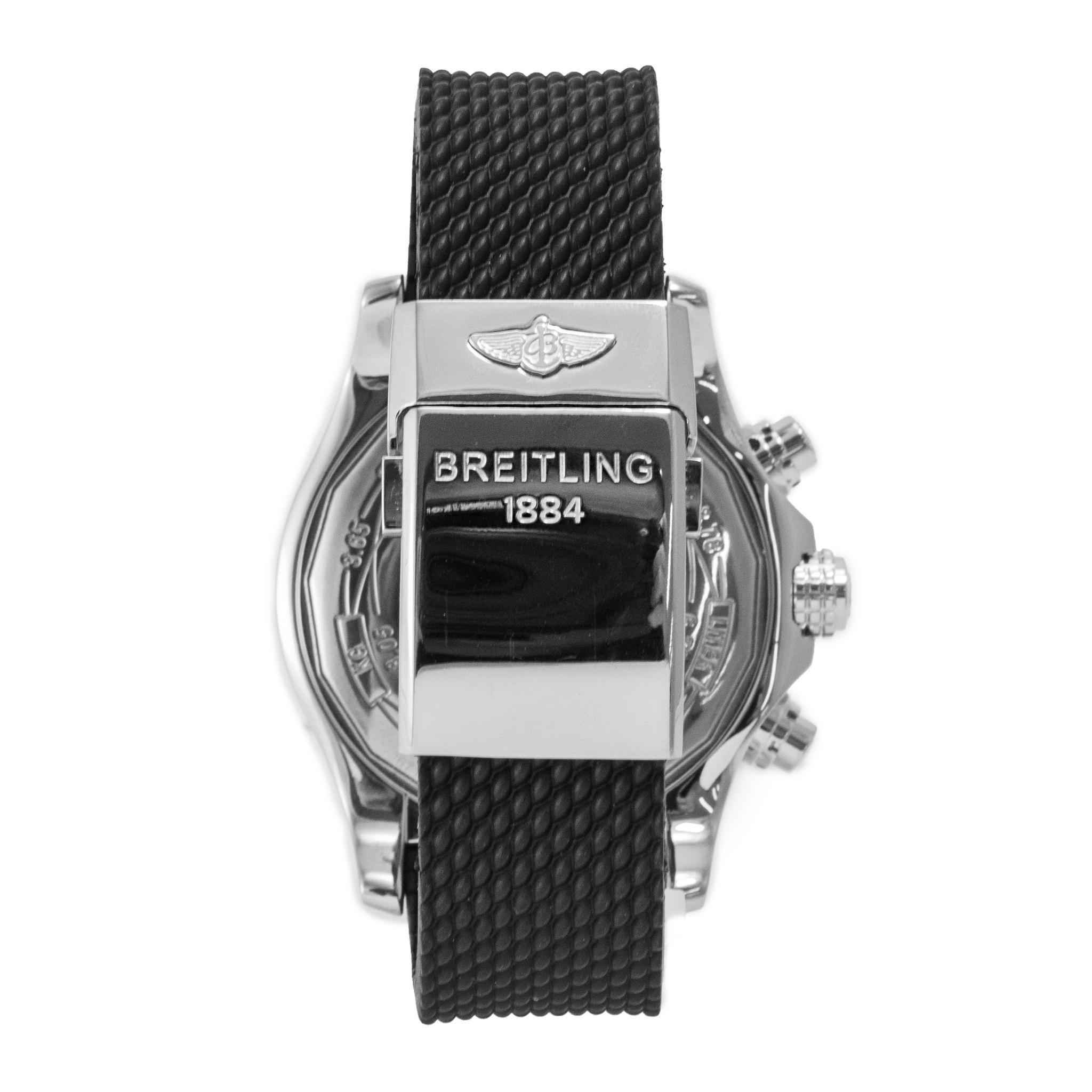 Orologio cronografo Breitling Super Avenger 48MM A1337011 con lunetta di diamanti in acciaio inossidabile in vendita 1