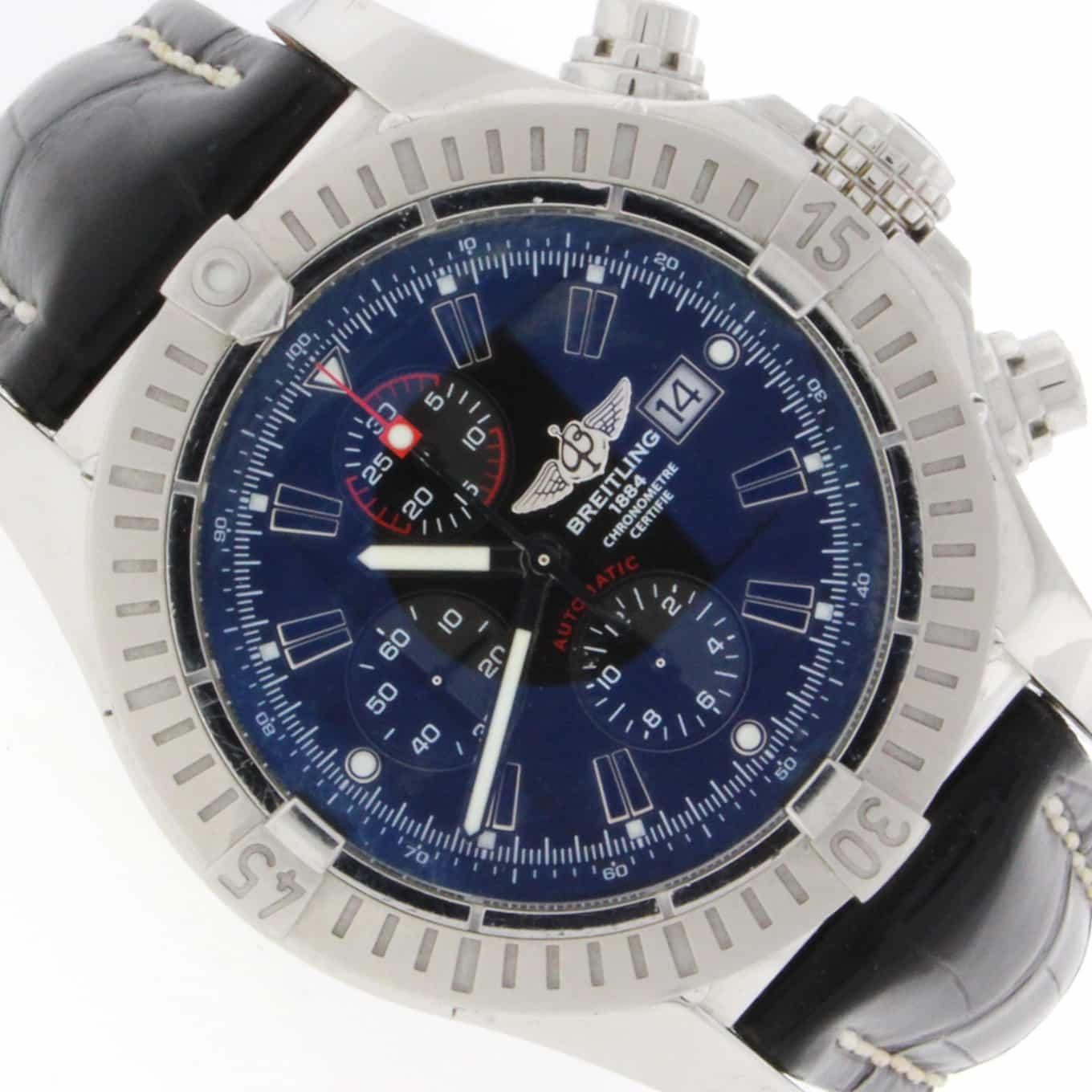 Breitling Super Avenger 49MM Chronograph Automatic Stainless Steel Mens Watch A13370

Breitling Super Avenger Chronograph Automatic Stainless Steel Mens Watch, A13370. Self-winding automatic officially certified Breitling 13 movement. Stainless