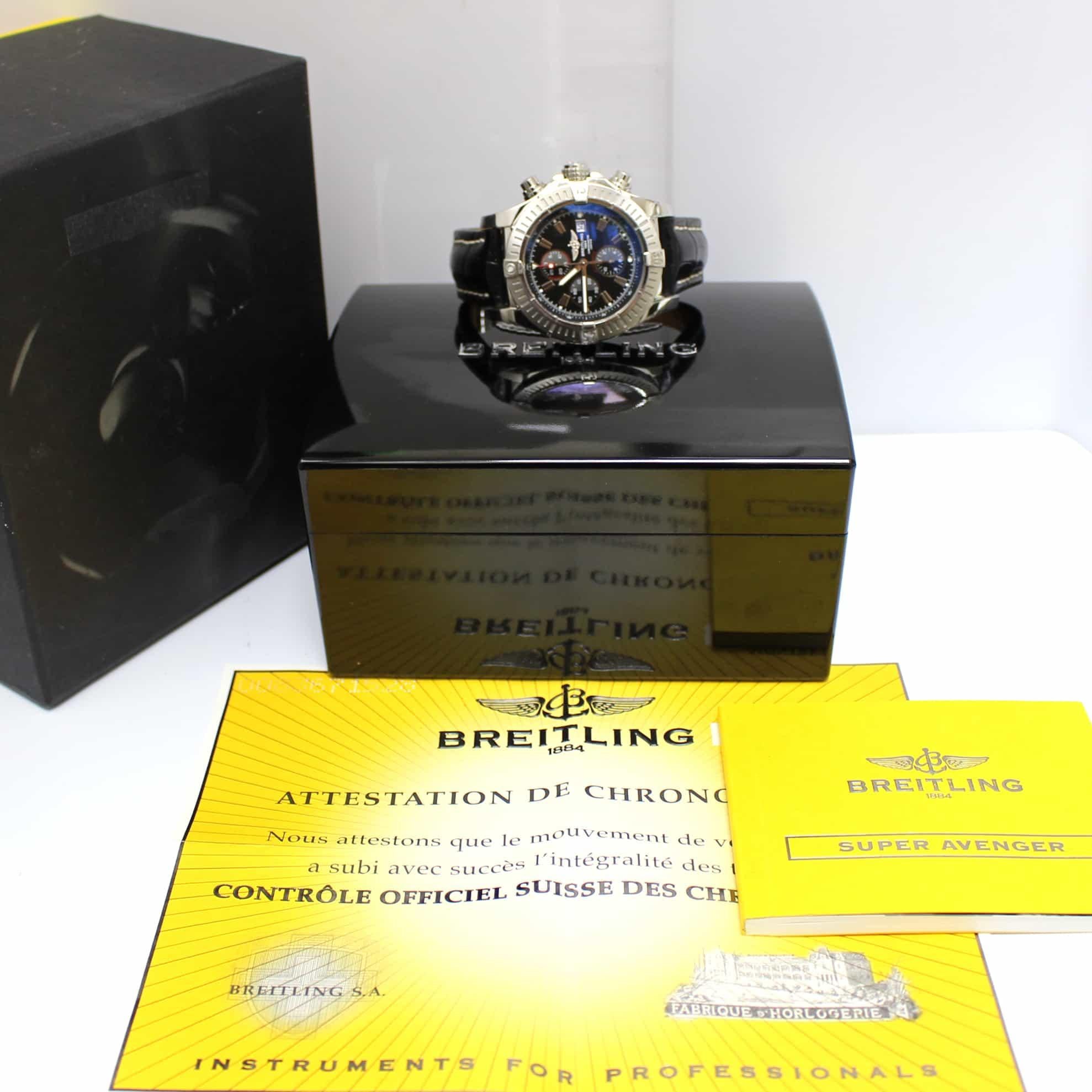 Breitling Super Avenger Chronograph Automatic Stainless Steel Men's Watch For Sale 5