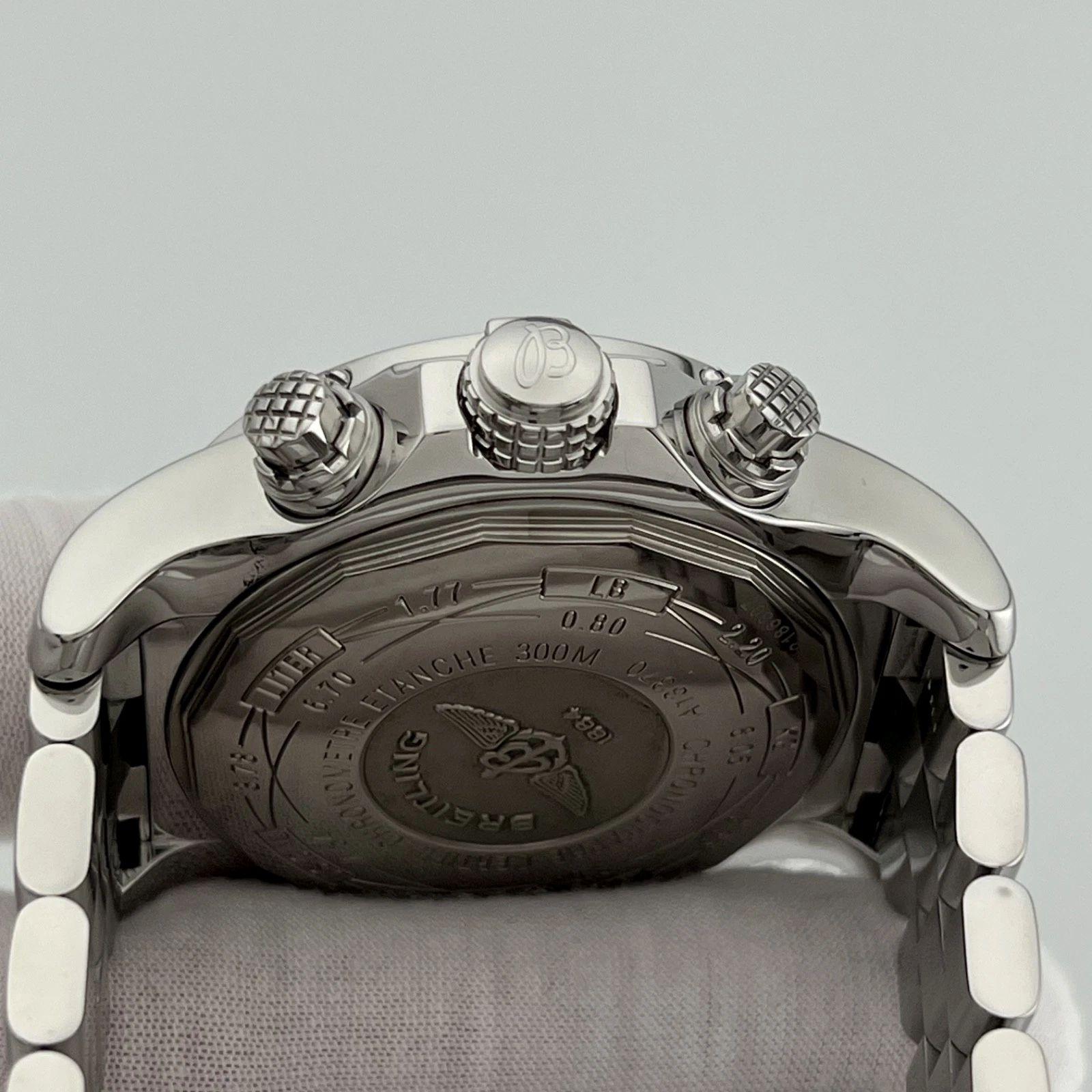 Breitling Super Avenger A13370 48mm Cronógrafo Esfera Negra Acero Inoxidable en venta 2