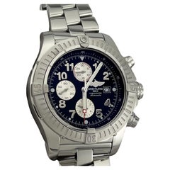 Breitling Super Avenger A13370 48mm Chronograph Black Dial Stainless Steel