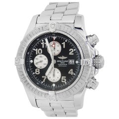 Breitling Super Avenger A13370, Black Dial, Certified and Warranty