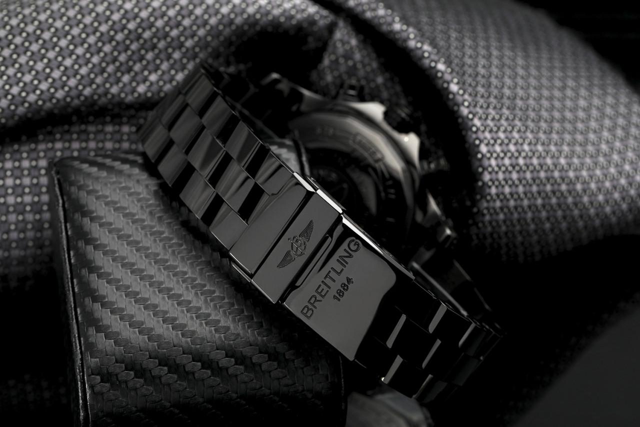 Breitling Super Avenger A13370 Montre noire PVD avec diamants personnalisée Pour hommes en vente