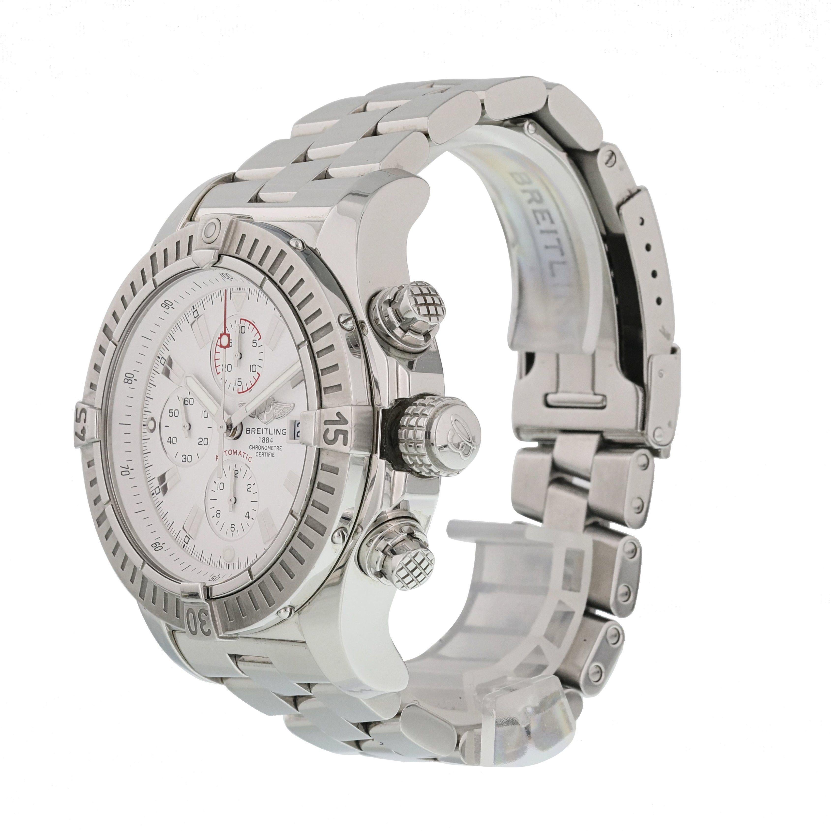 Breitling Super Avenger A13370 Men's Watch In Excellent Condition For Sale In New York, NY