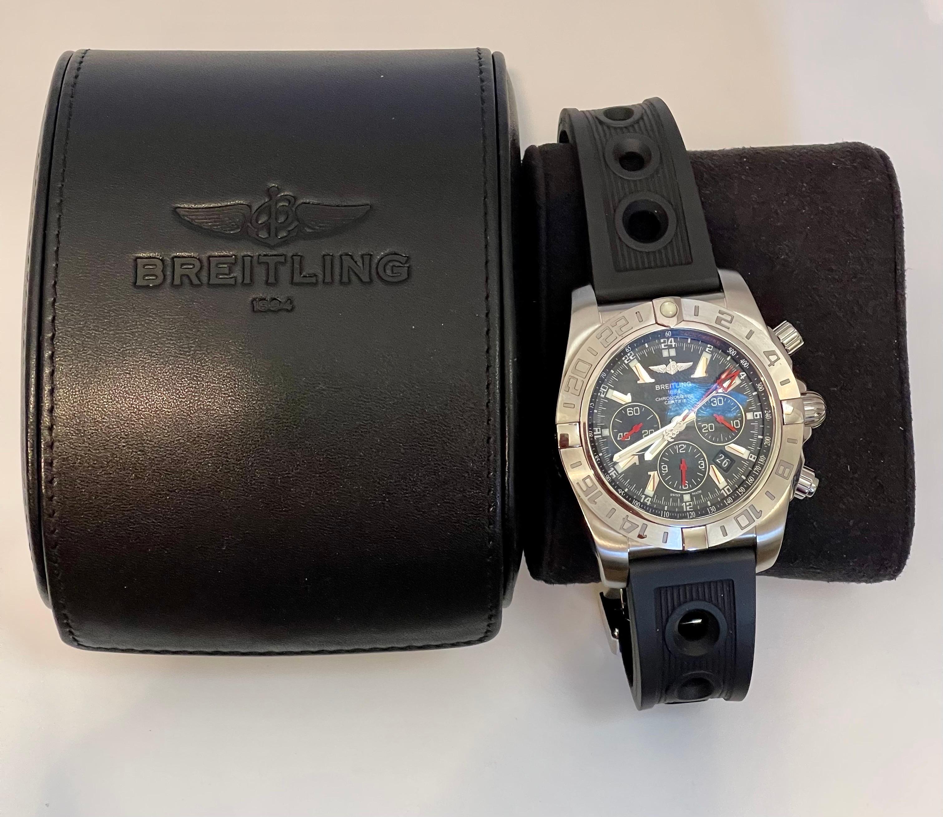 Breitling Super Avenger Chrono Limited Edition Black PVD Steel Rare, 4004422 For Sale 6