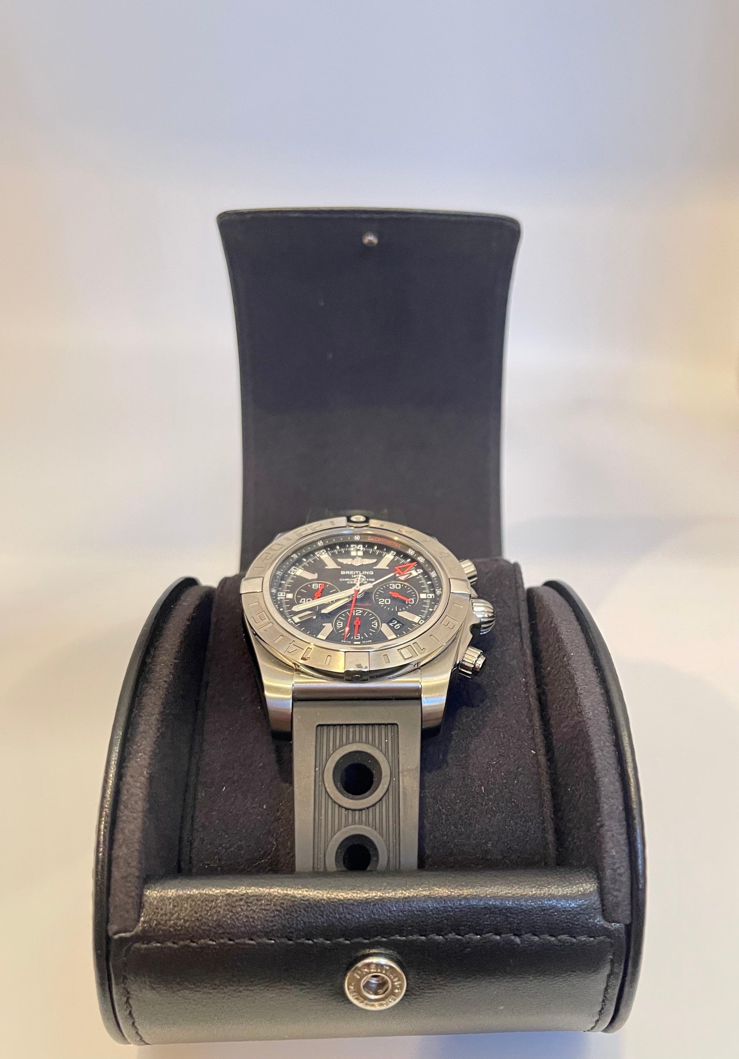 Breitling Super Avenger Chrono Limited Edition Black PVD Steel Rare, 4004422 For Sale 8