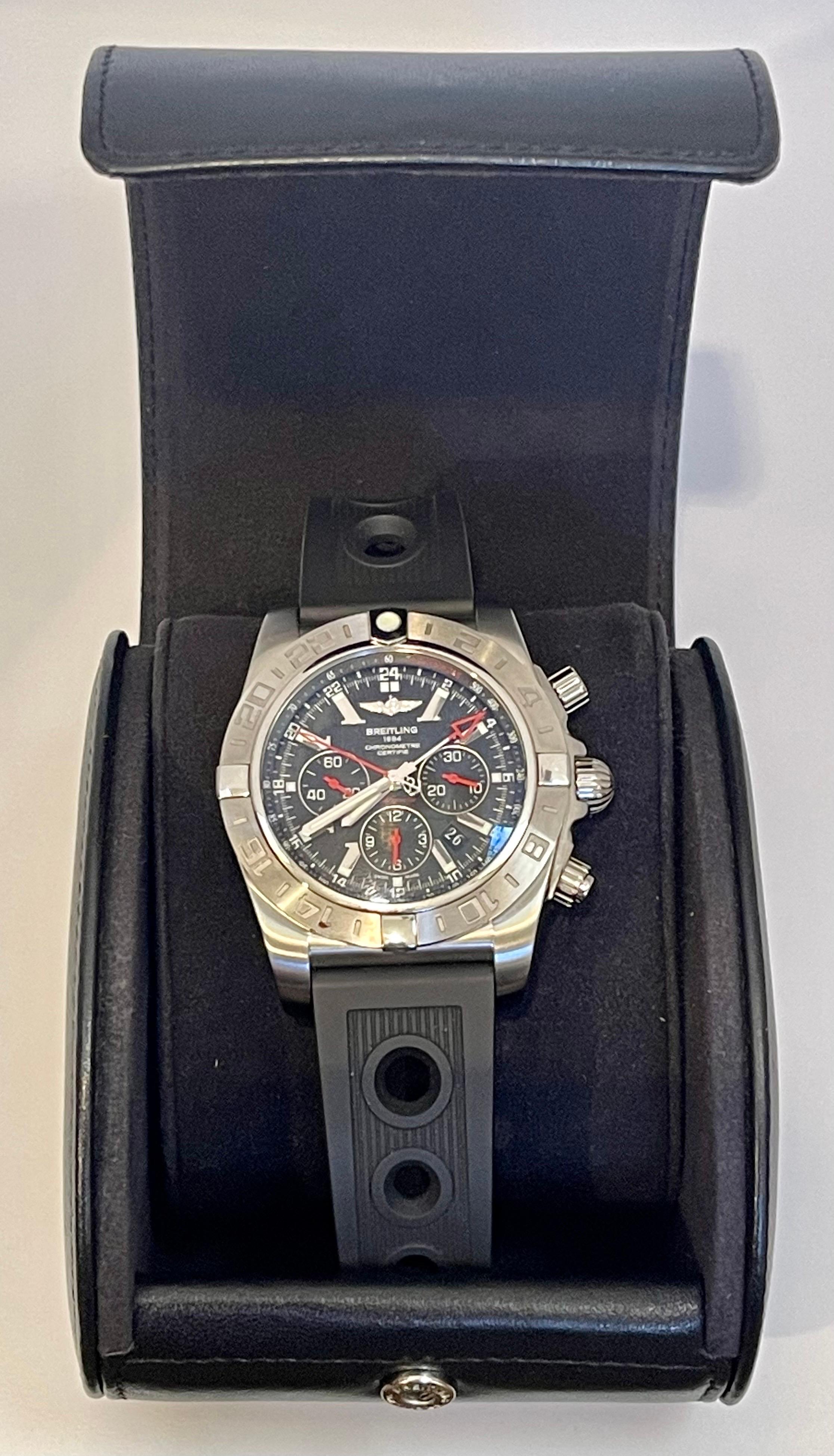 Breitling Super Avenger Chrono Limited Edition Black PVD Steel Rare, 4004422 For Sale 10