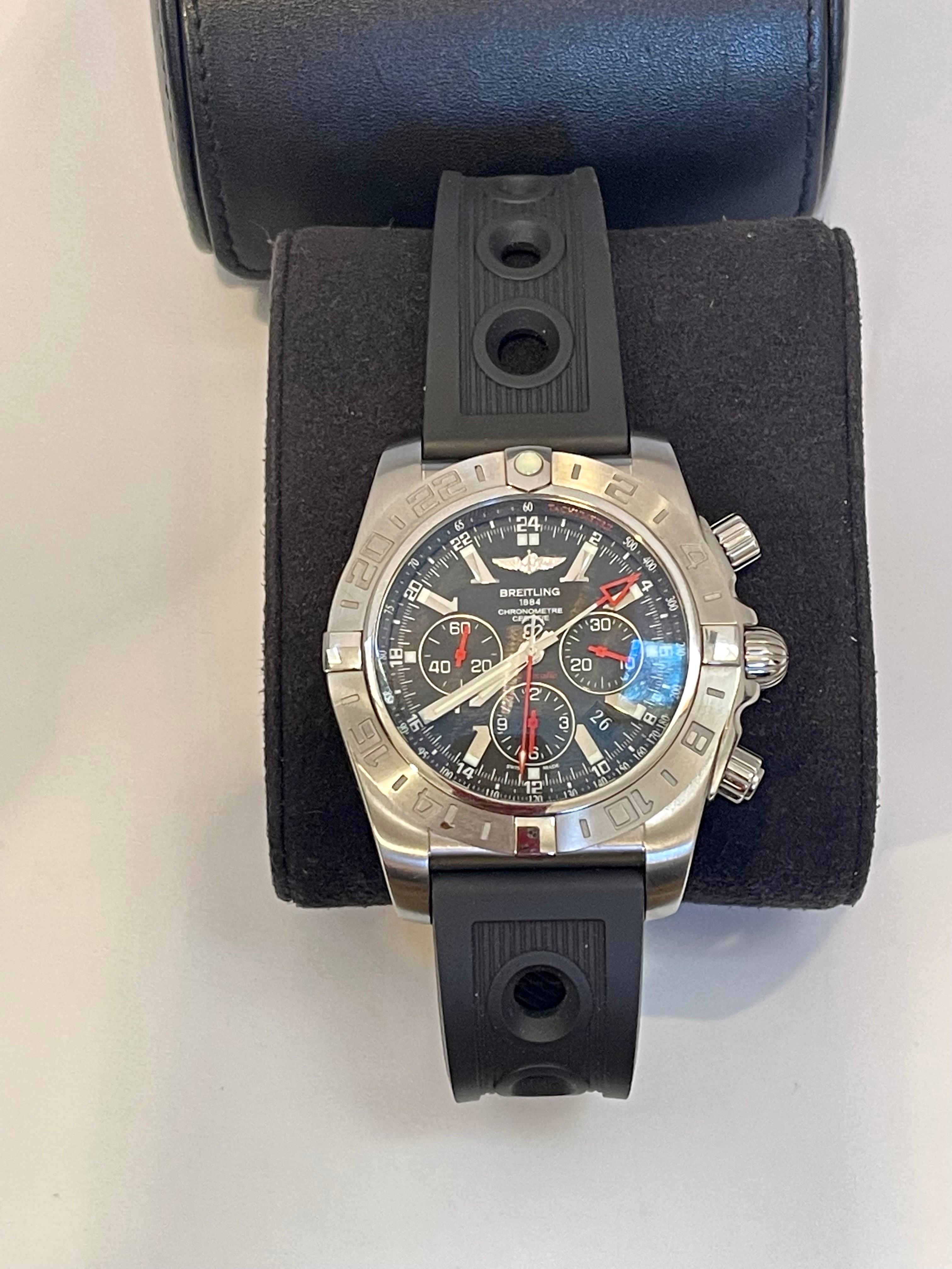 Breitling Super Avenger Chrono Limited Edition Black PVD Steel Rare, 4004422 For Sale 11