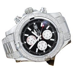 Breitling Super Avenger II Chronograph A13371 Black Dial Luxury Men's Watch