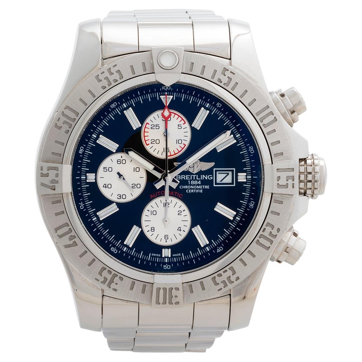 Breitling Super Avenger II Chronograph. Box & Paper's, Outstanding Condition