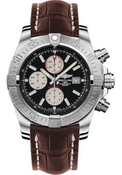 Breitling Super Avenger II Croco Strap, Deployant Buckle Watches