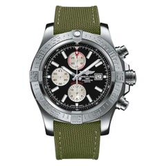 Used Breitling Super Avenger II Military Strap, Tang Buckle Men's Watches