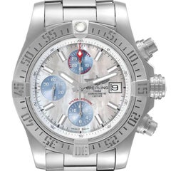 Breitling Super Avenger Mother of Pearl Special Edition Mens Watch A13381