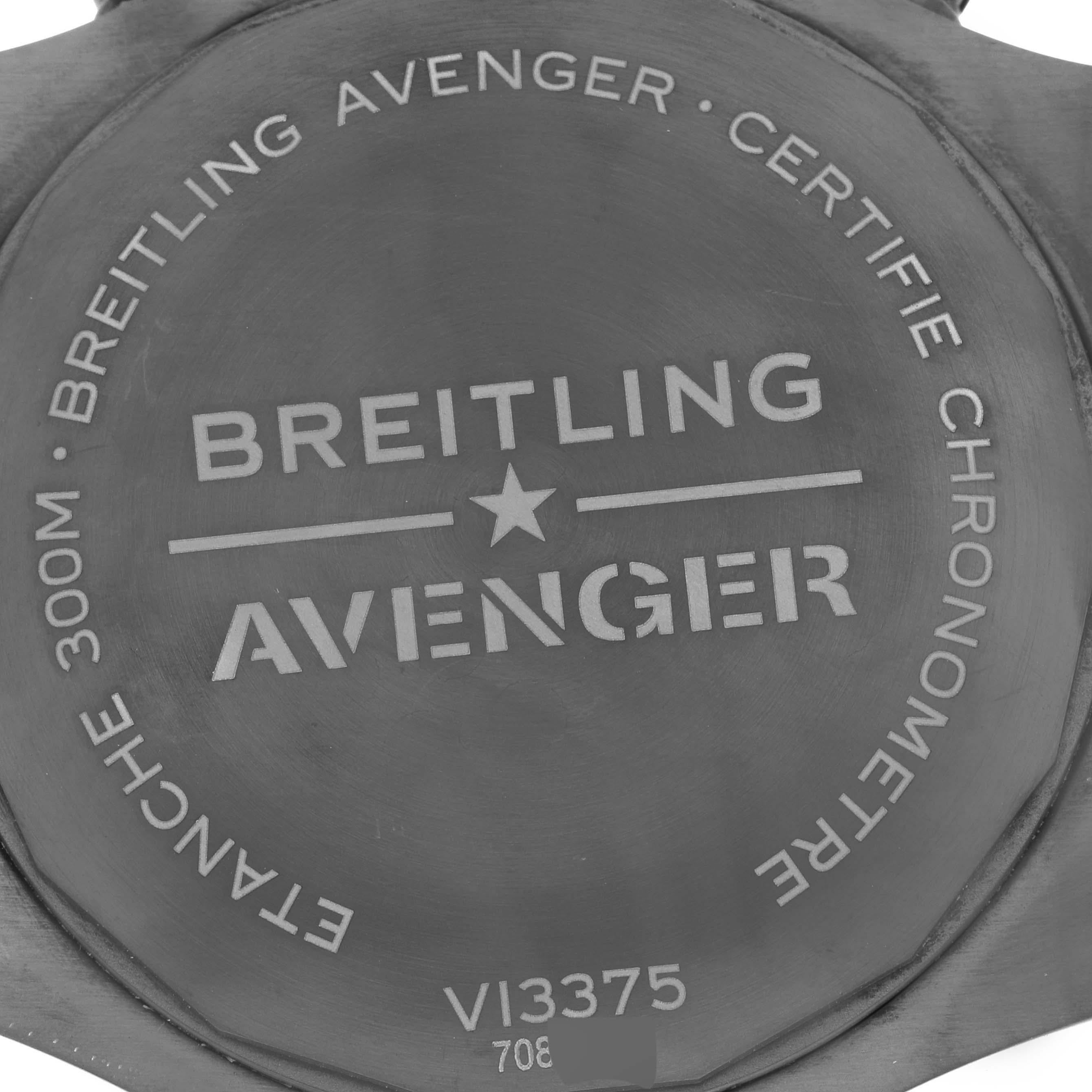 Men's Breitling Super Avenger Night Mission Titanium DLC Mens Watch V13375 For Sale