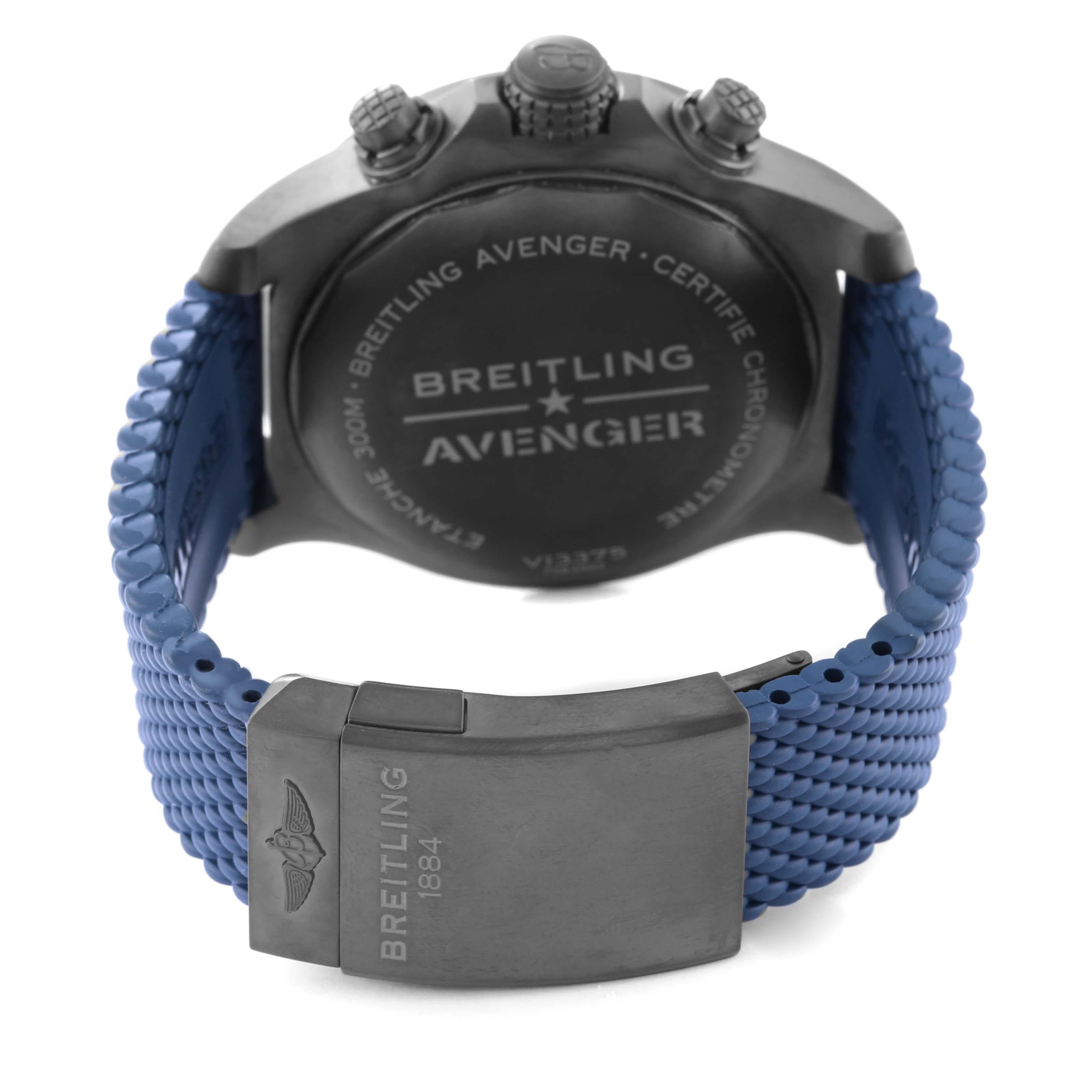 Breitling Super Avenger Night Mission Titanium DLC Mens Watch V13375 For Sale 4