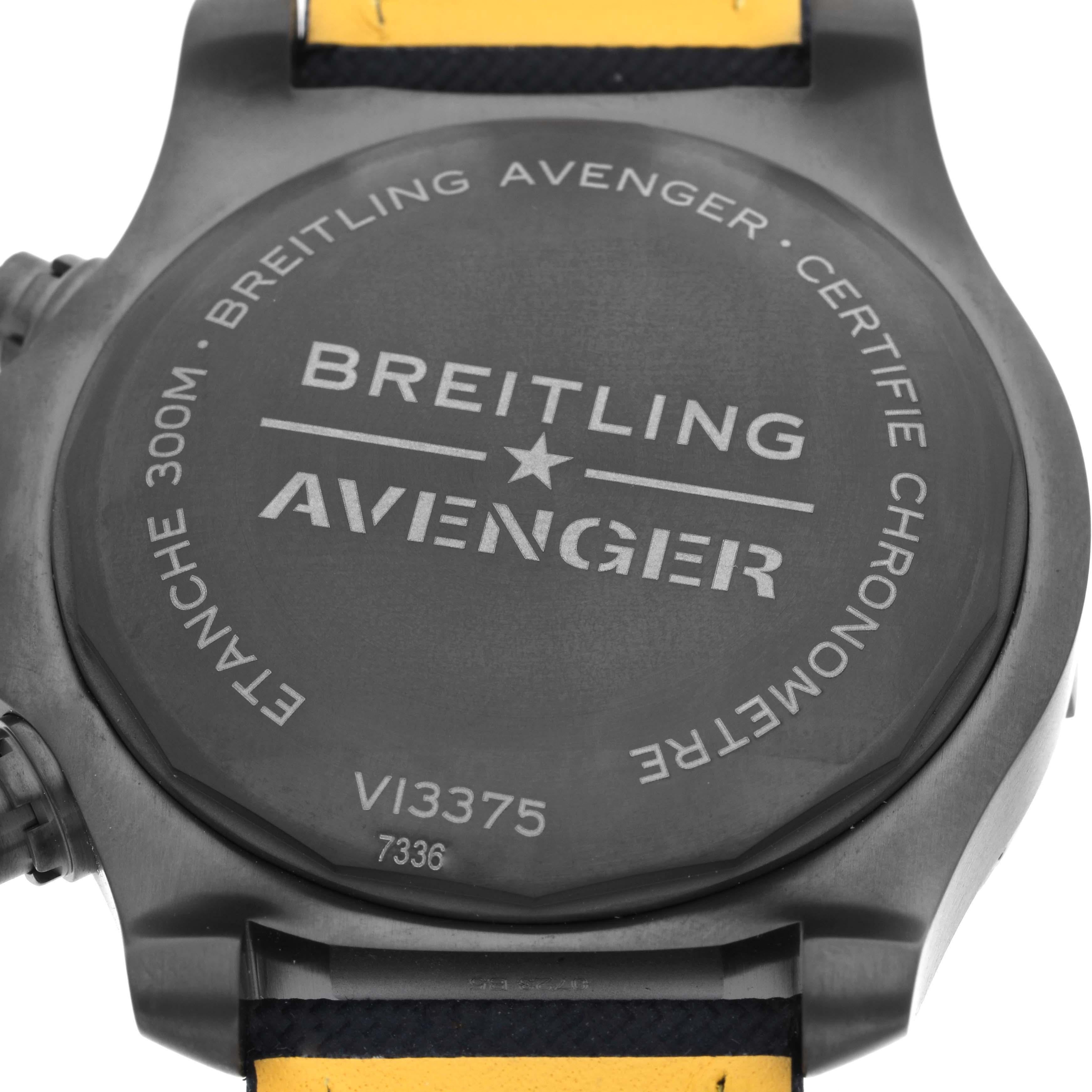 Breitling Super Avenger Night Mission Titanium DLC Mens Watch V13375 Unworn For Sale 2