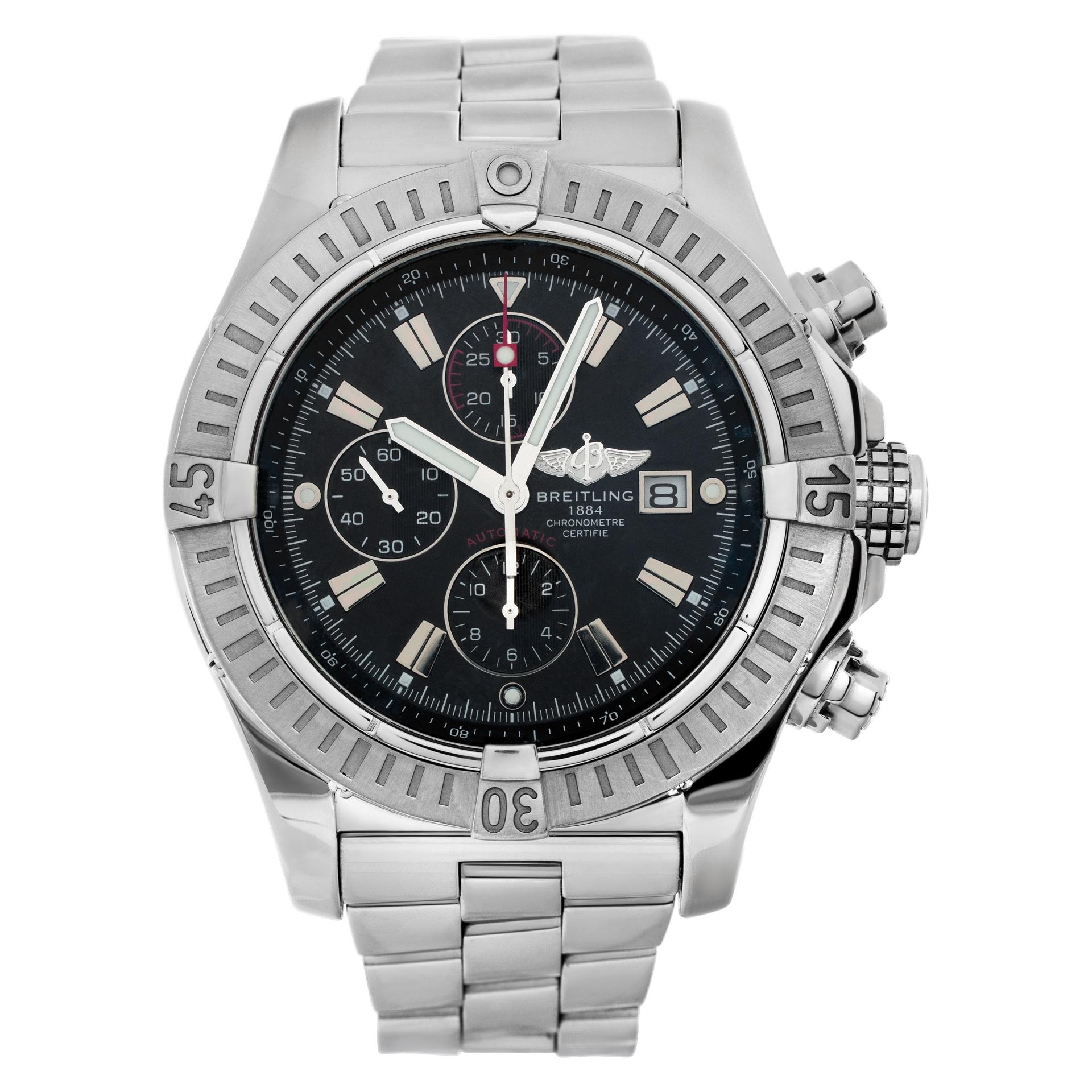 Breitling Super Avenger stainless steel Auto Wristwatch Ref  A13370 For Sale
