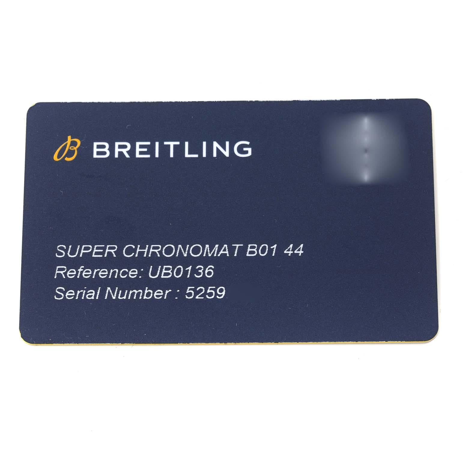Breitling Super Chronomat B01 44 Steel Rose Gold Mens Watch UB0136 Unworn 2
