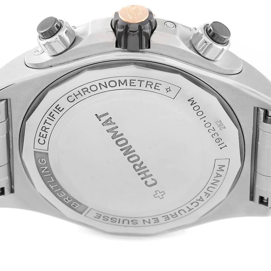 Men's Breitling Super Chronomat Four Year Calendar Steel Watch I19320 Box Card For Sale