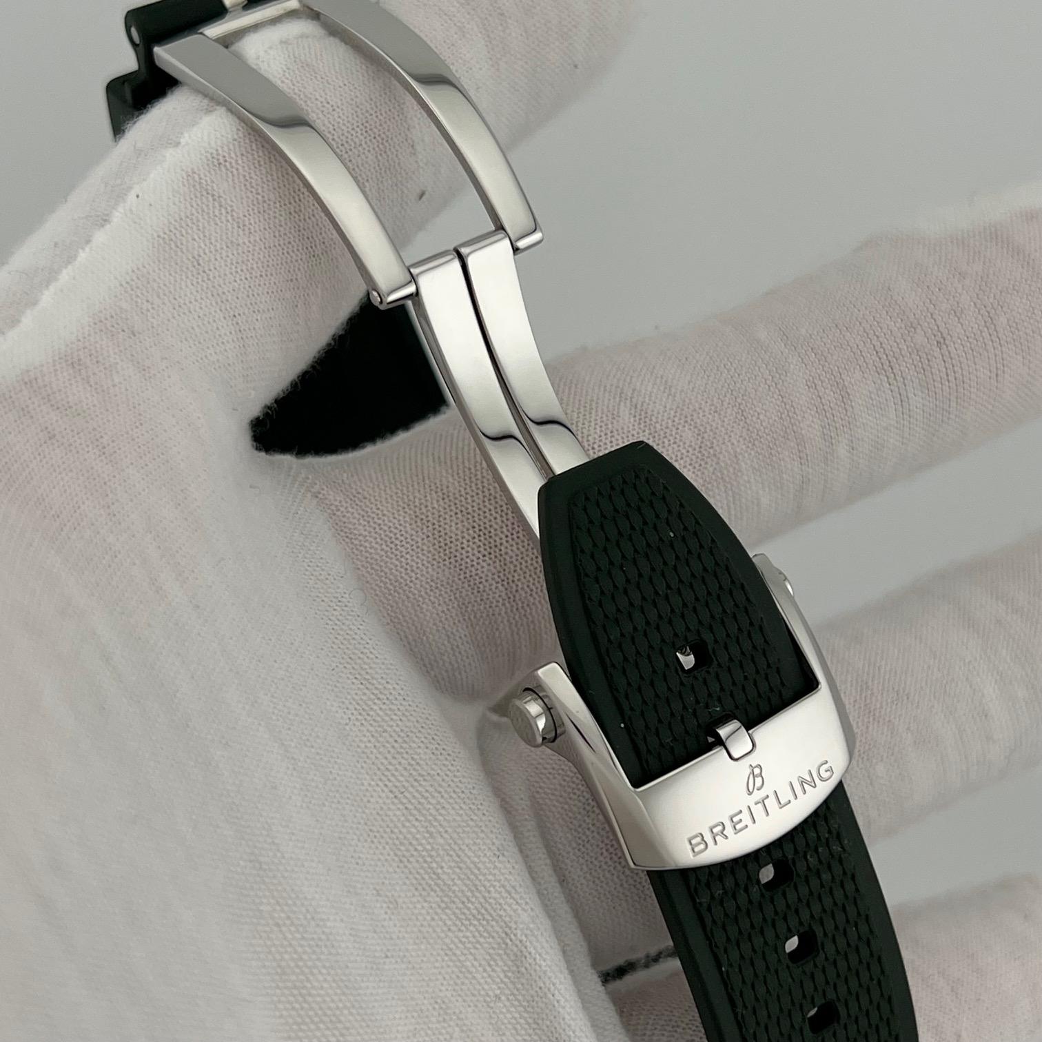 Breitling Super Chronomat U17356 38mm Quadrante Verde Menta 18k Acciaio Box Paper in vendita 9