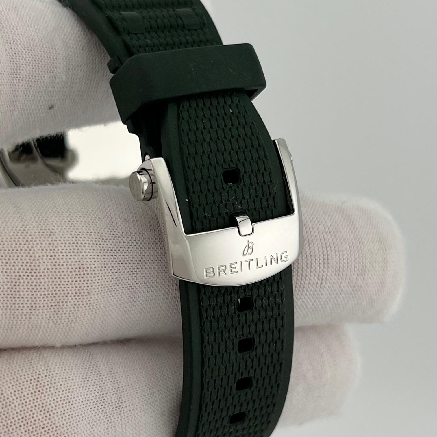 Breitling Super Chronomat U17356 38mm Quadrante Verde Menta 18k Acciaio Box Paper in vendita 3