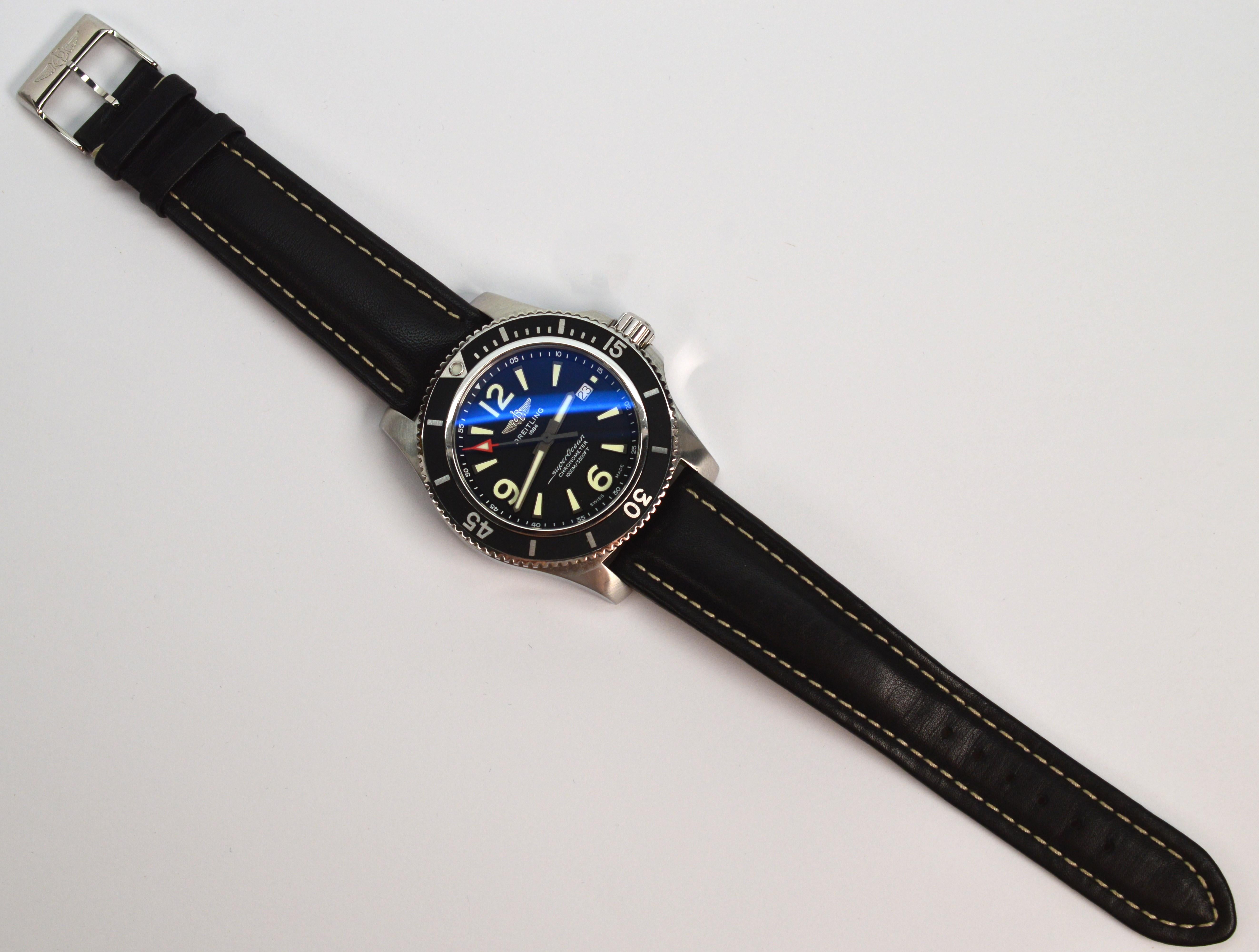 breitling superocean on wrist