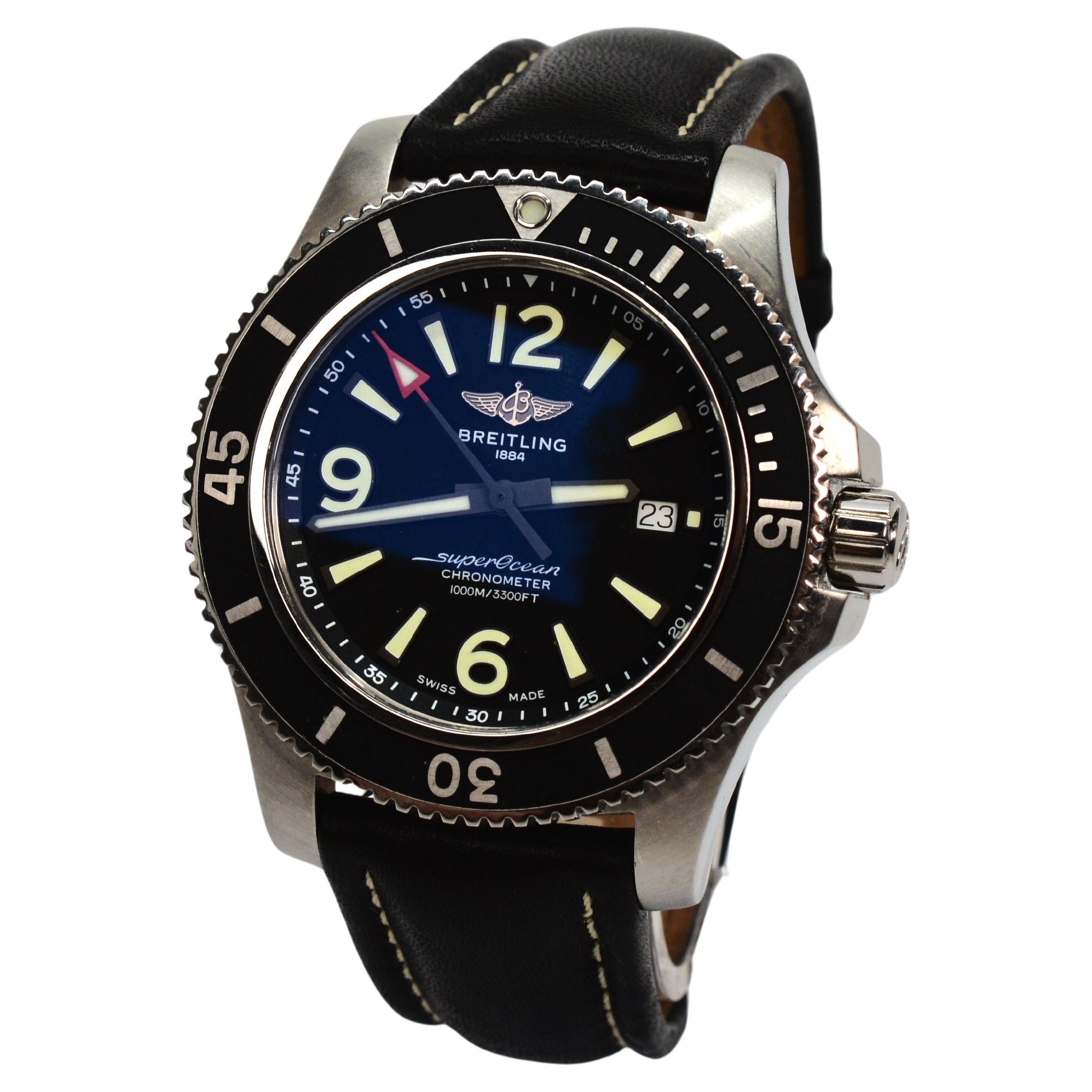 Breitling Super Ocean Automatic 44mm Chronograph Mens Wrist Watch